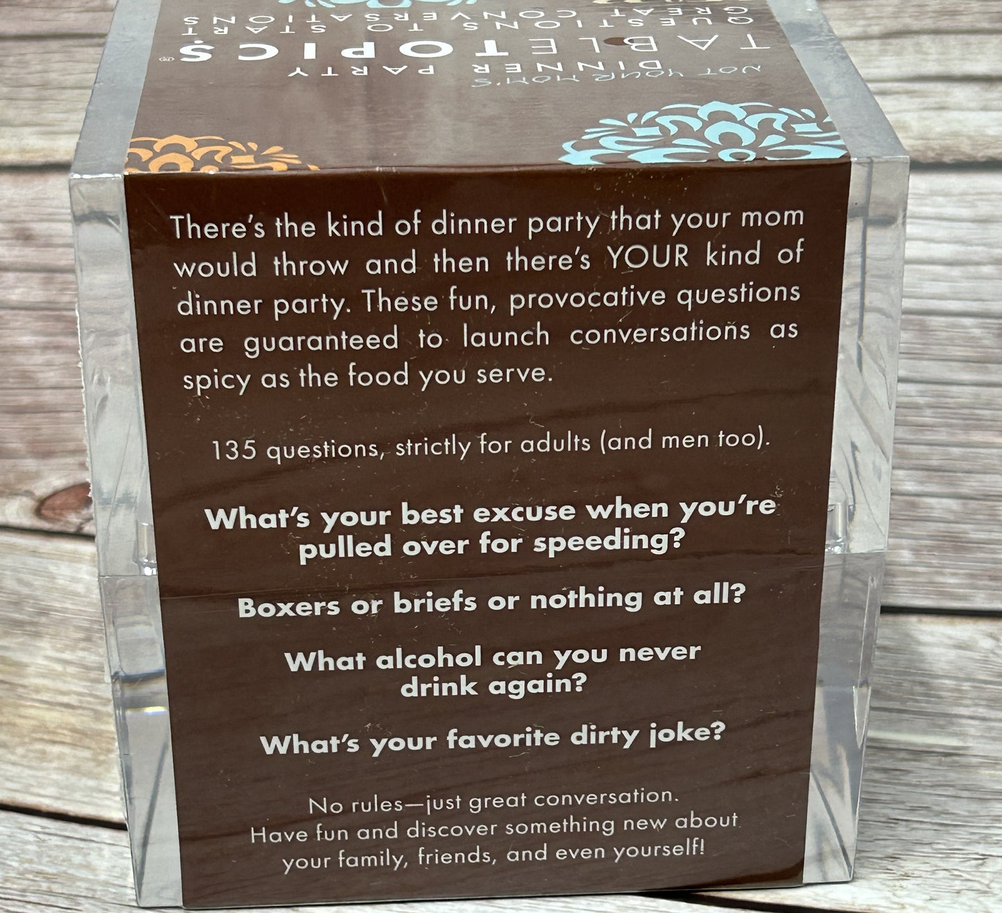 Not Your Mother's Dinner Party Conversation Game